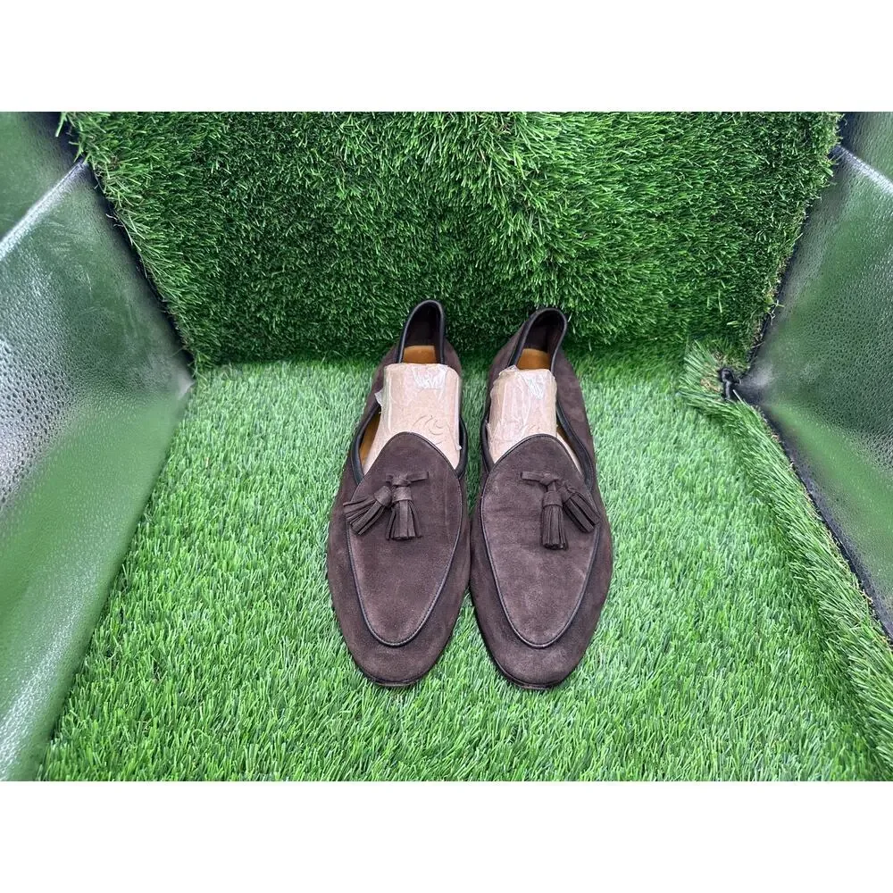 Baudoin & Lange x The Armoury Sagan Tassel Loafer Men's 11 Brown Suede Preppy